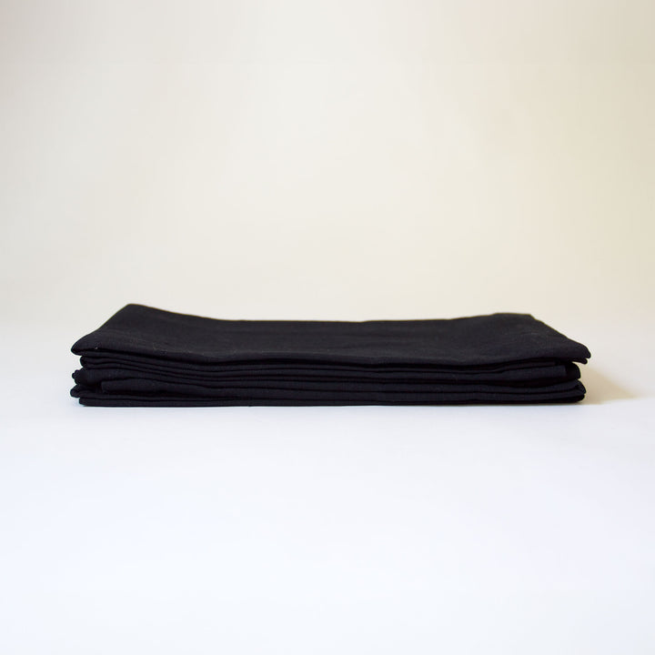 Black Cotton Napkins, Set of 4