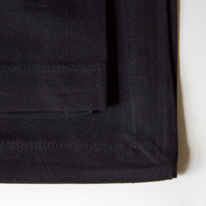 Black Cotton Napkins, Set of 4