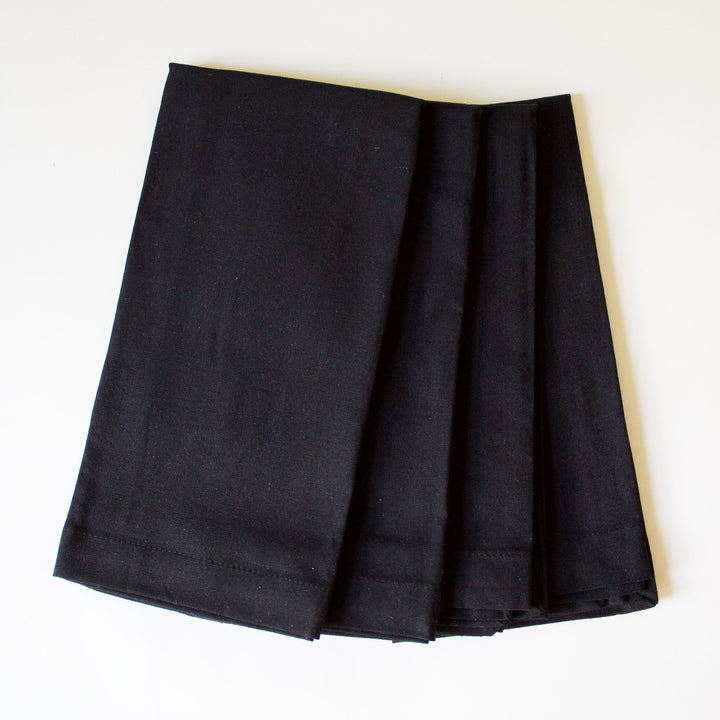 Black Cotton Napkins, Set of 4