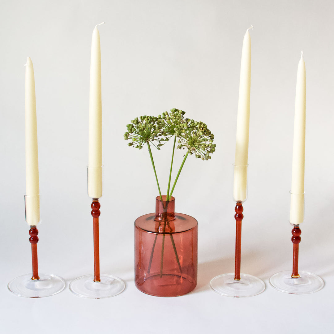 Dining Table Bundle - Amber Glass