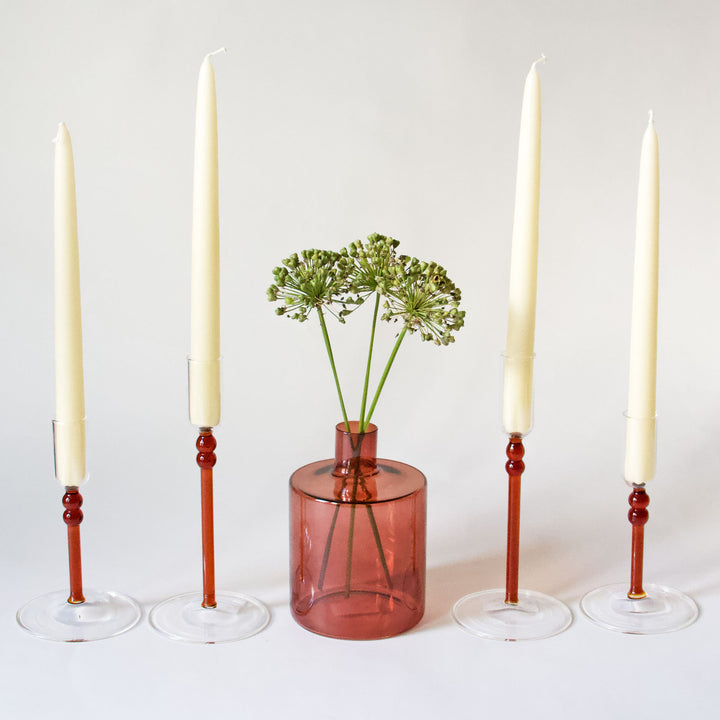 Dining Table Bundle - Amber Glass