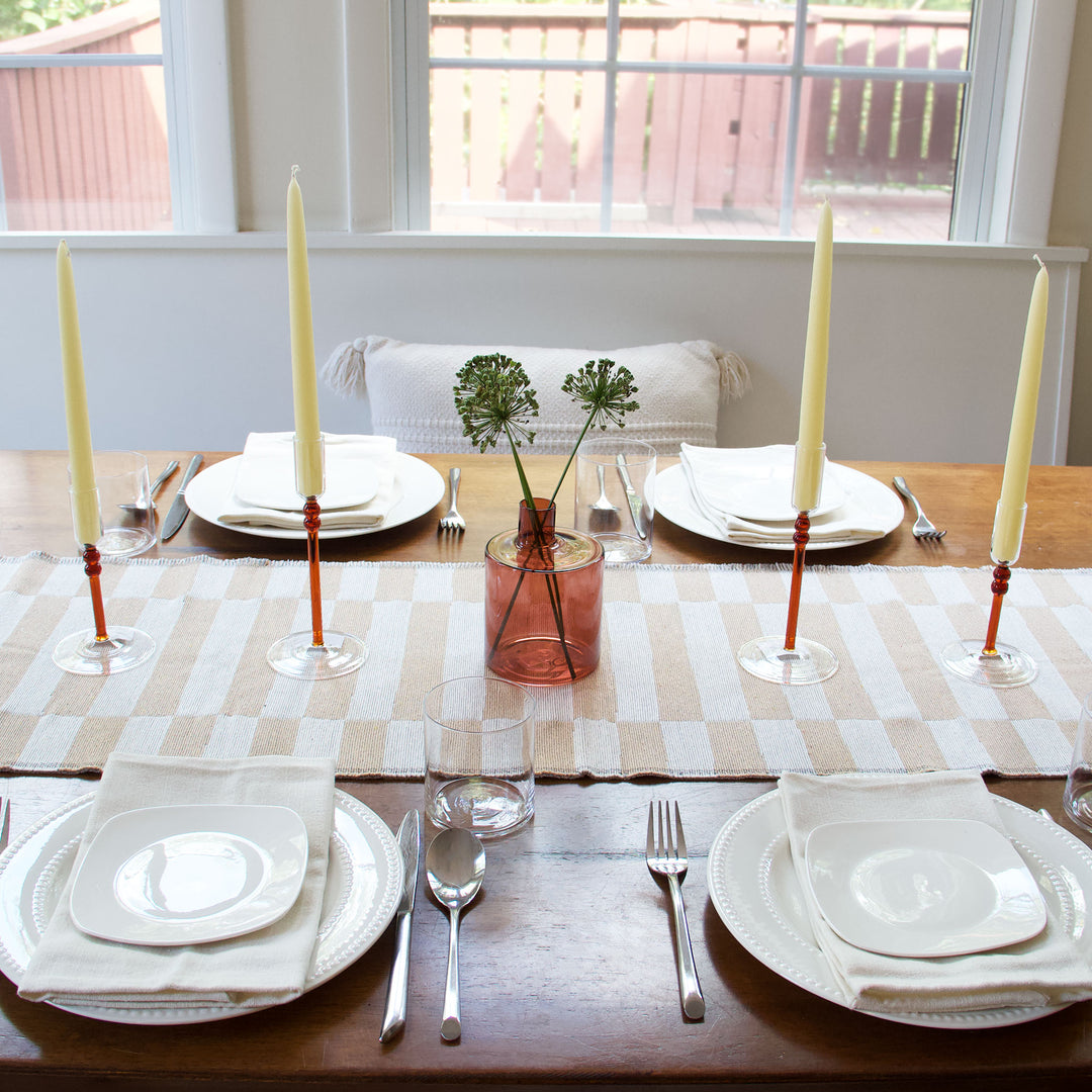 Dining Table Bundle - Amber Glass