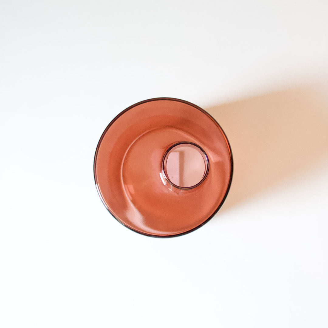 Asymmetrical Glass Vase - Amber