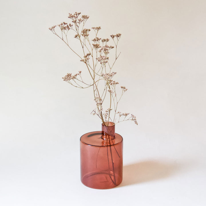 Asymmetrical Glass Vase - Amber