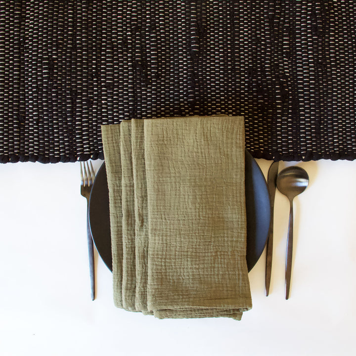Table Setting Bundle - Black & Green