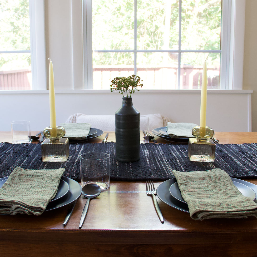 Table Setting Bundle - Black & Green