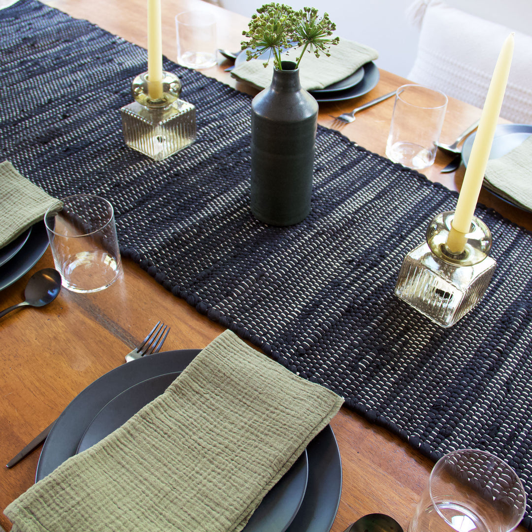 Table Setting Bundle - Black & Green