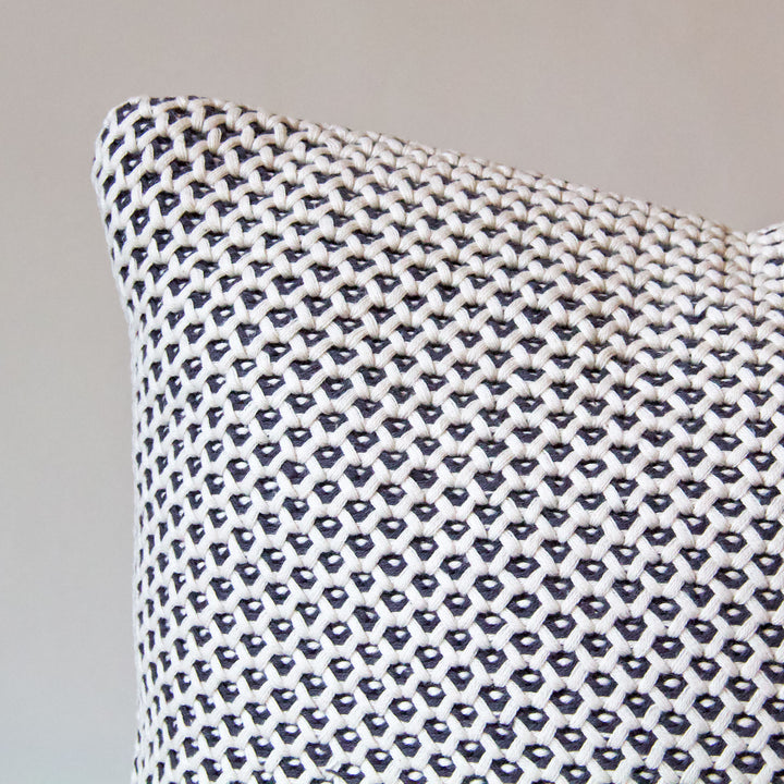 Black & White Knitted Pillow