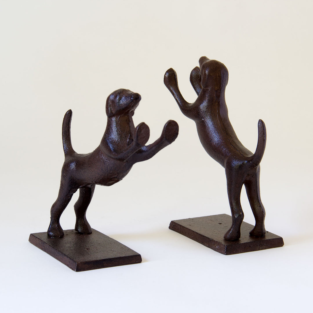 Cast Iron Dog Bookends, Set of 2