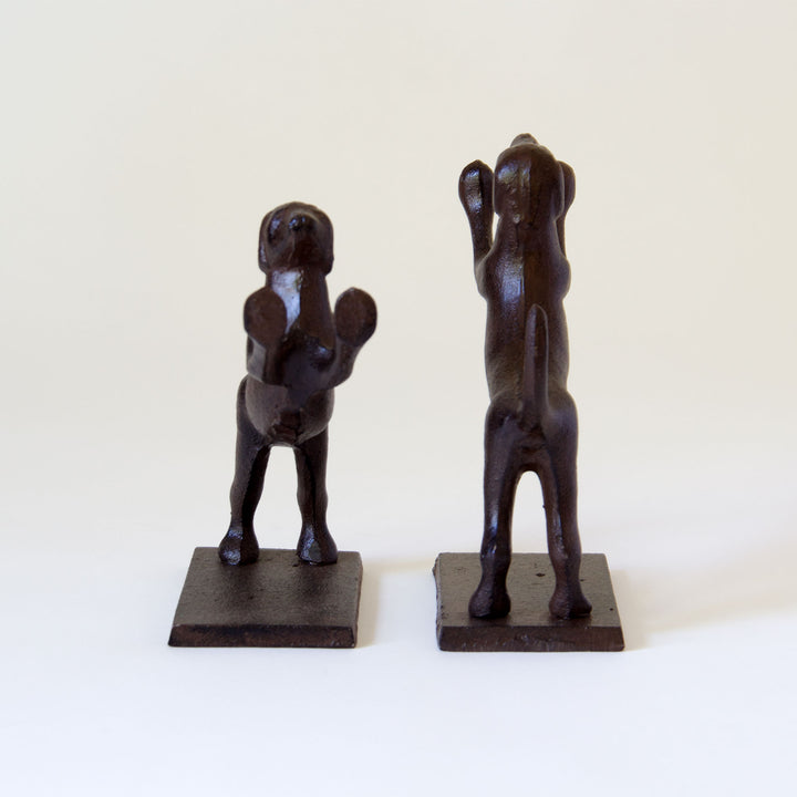 Cast Iron Dog Bookends, Set of 2
