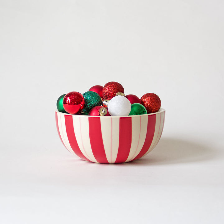 Ceramic Candy Cane Bowl