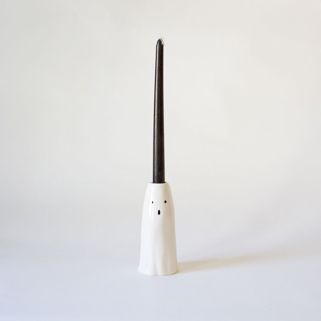Ceramic Ghost Taper Candleholder