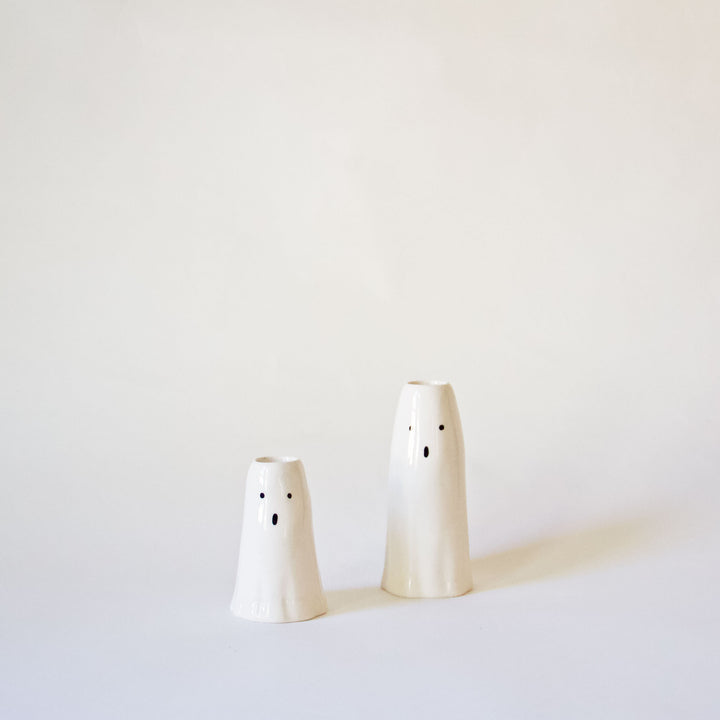 Ceramic Ghost Taper Candleholder