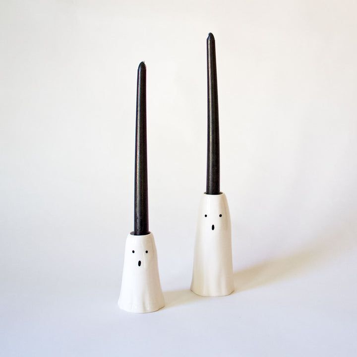Ceramic Ghost Taper Candleholder