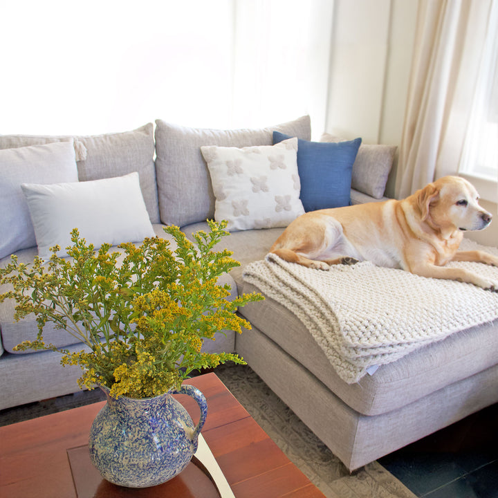 Woven Tassel Pillow Cover - Ivory