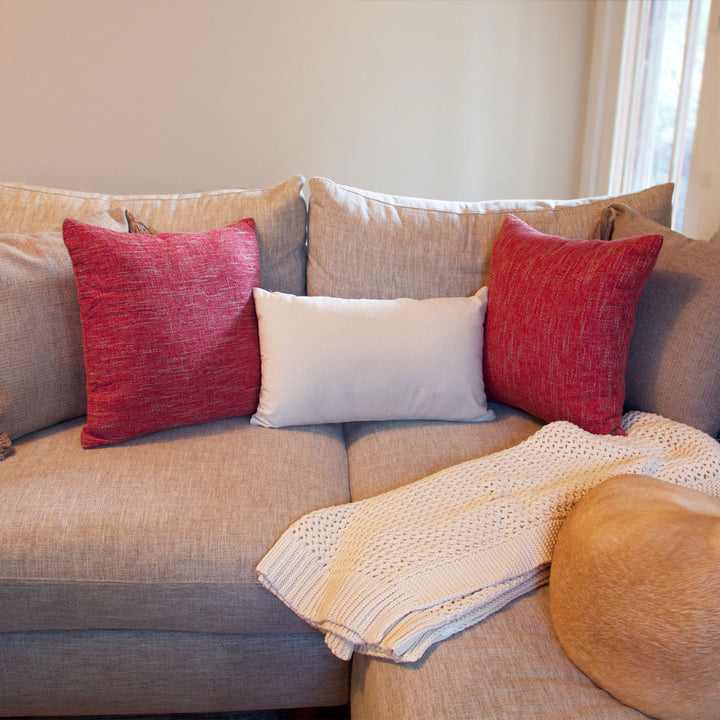 Woven Tassel Pillow Cover - Taupe