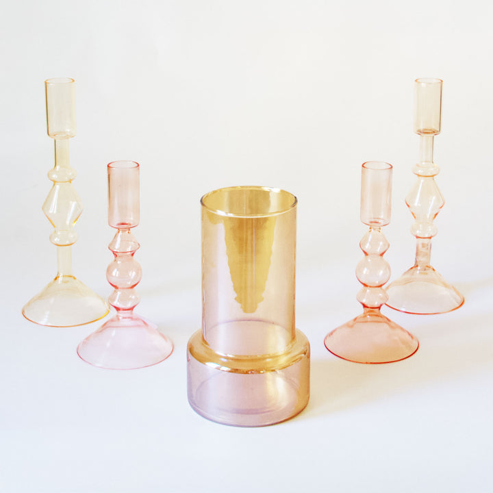 Dining Table Bundle - Amber Glass