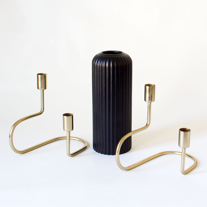 Dining Table Bundle - Black & Gold