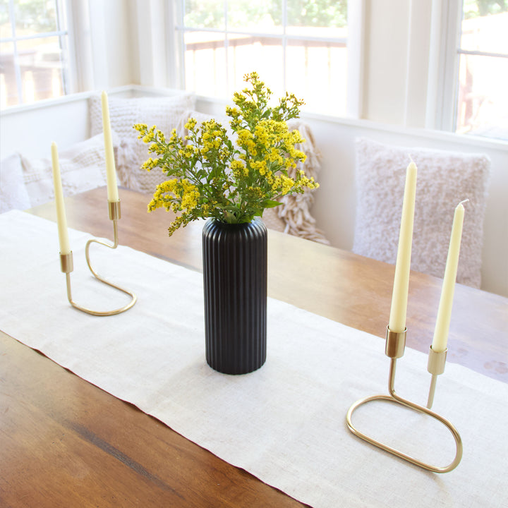 Gold Double Taper Candleholder