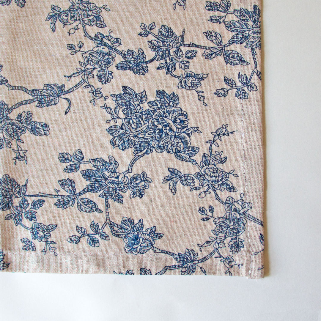 Floral Flax Tablecloth