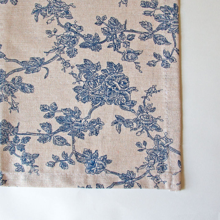 Floral Flax Tablecloth