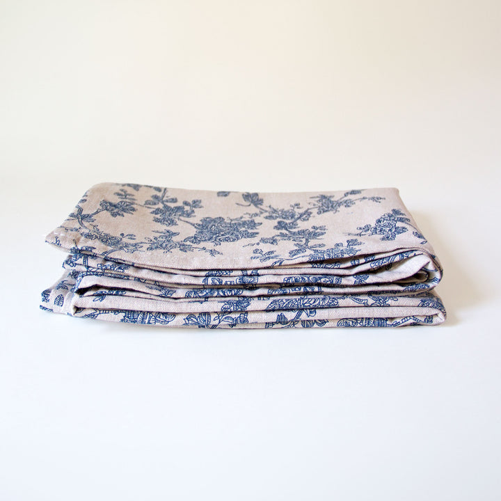 Floral Flax Tablecloth