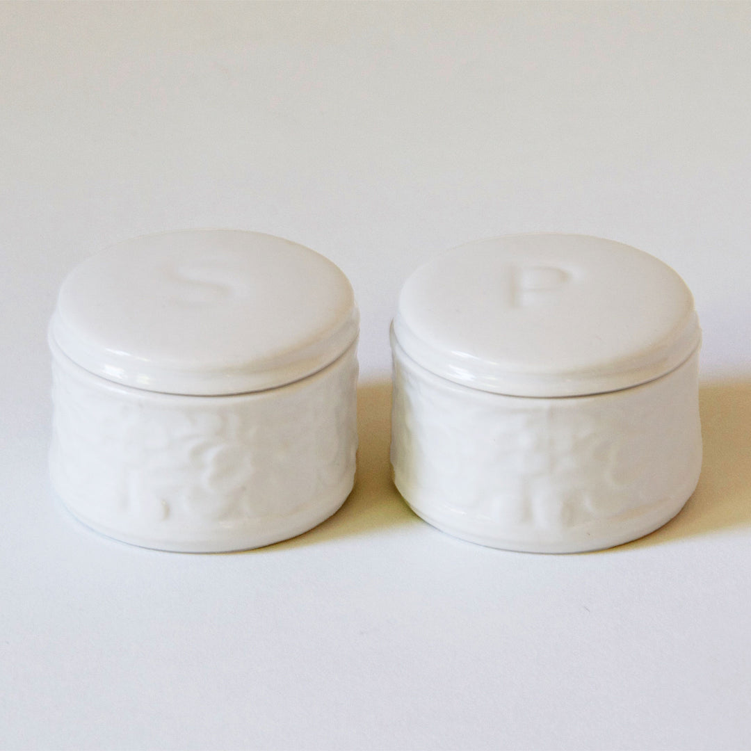 Floral Ceramic Salt & Pepper Cellars