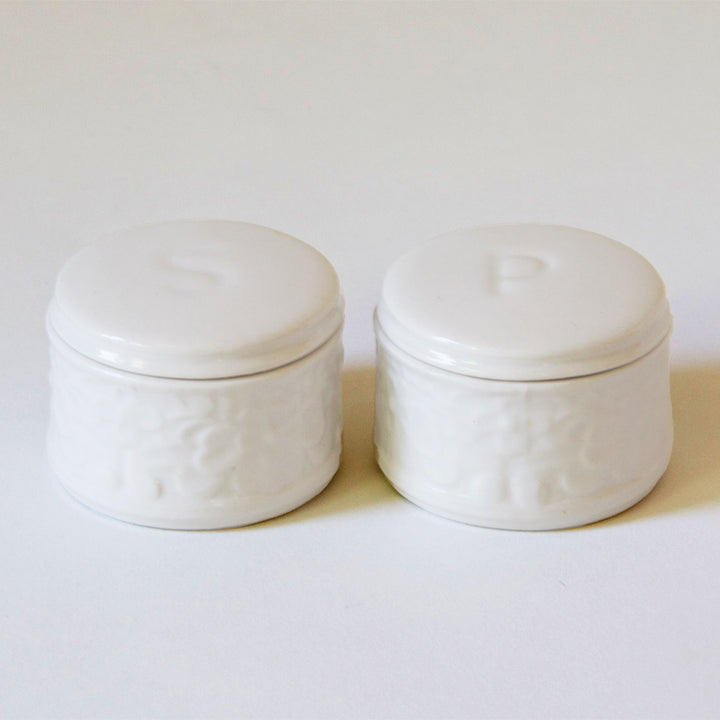 Floral Ceramic Salt & Pepper Cellars