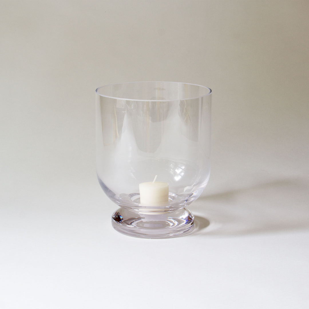 Glass Hurricane Candleholder