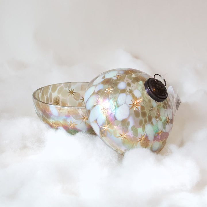 Gold Christmas Ornament Tealight Candleholder