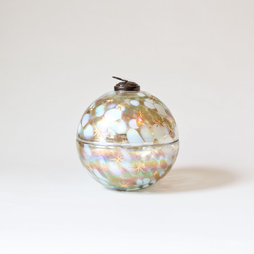 Gold Christmas Ornament Tealight Candleholder