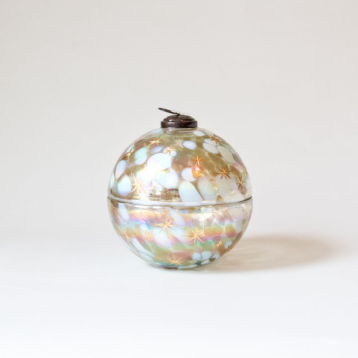 Gold Christmas Ornament Tealight Candleholder