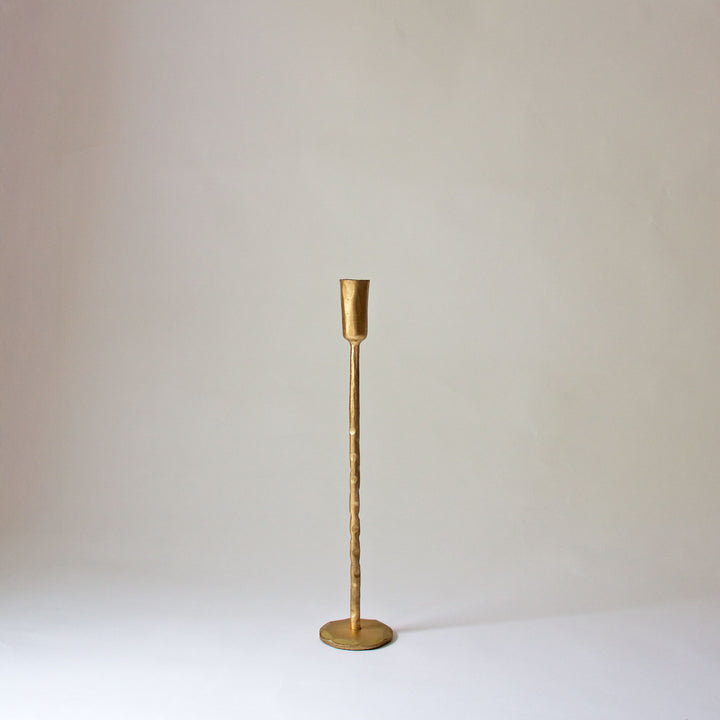 Hammered Golden Taper Candleholder