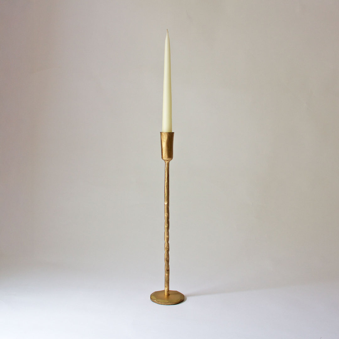 Hammered Golden Taper Candleholder