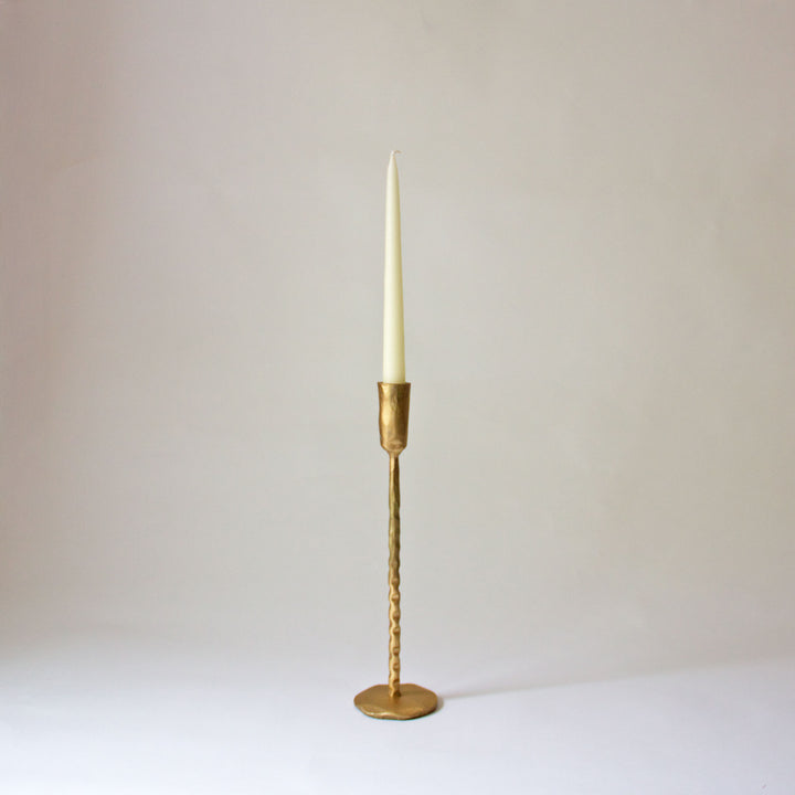 Hammered Golden Taper Candleholder