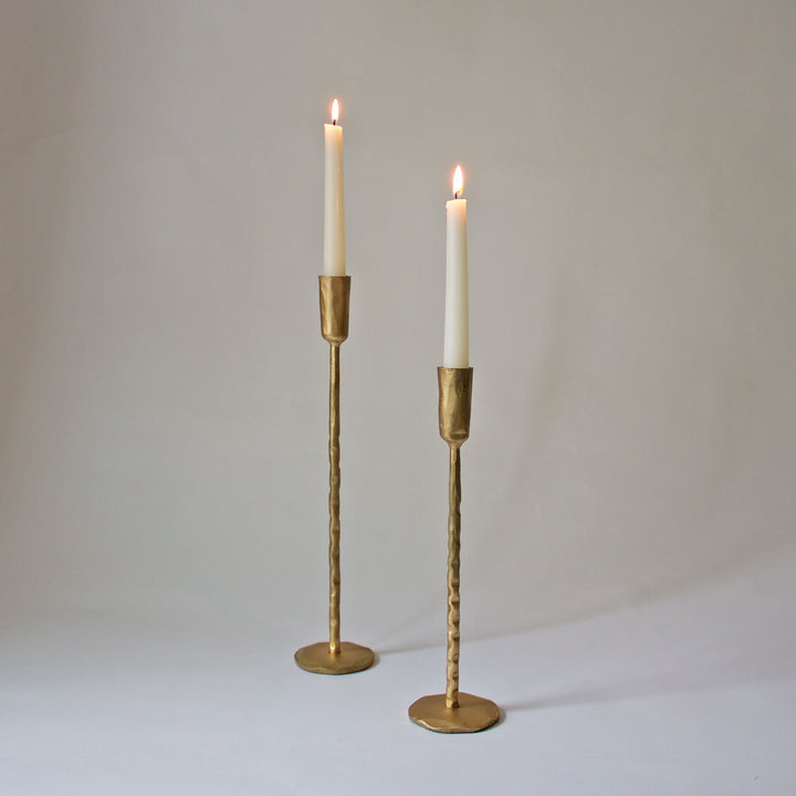 Hammered Golden Taper Candleholder