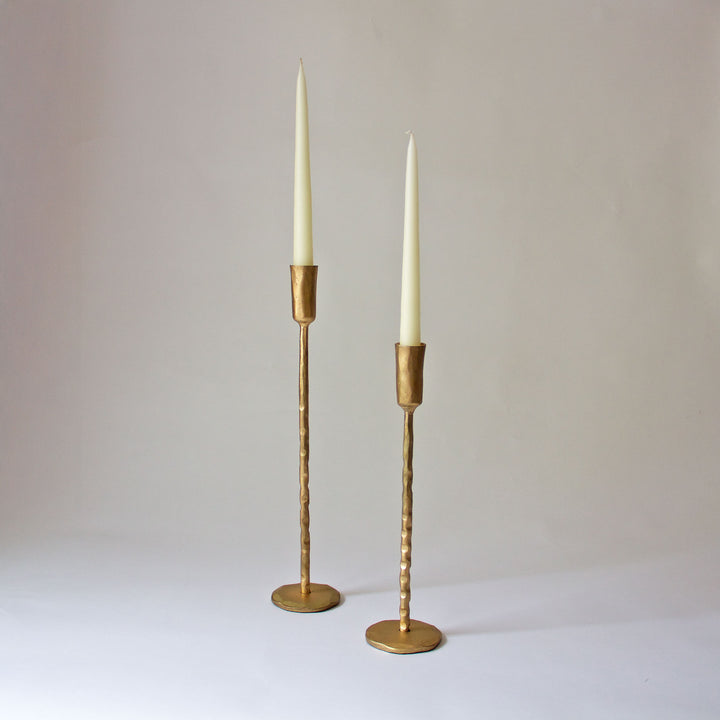 Hammered Golden Taper Candleholder