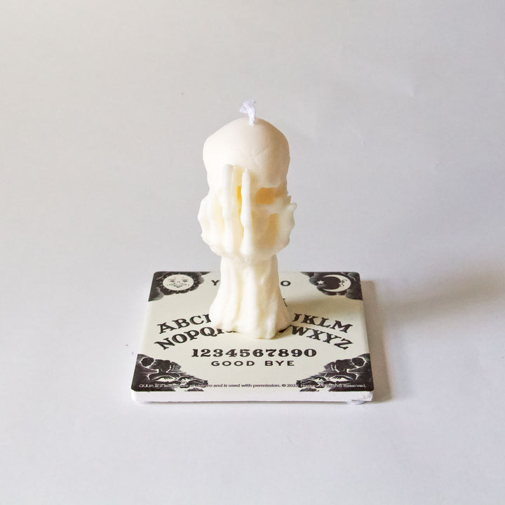 Hand Skull Candle - Ivory