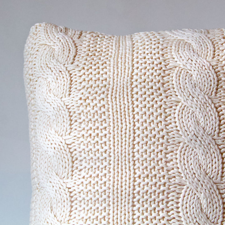 Ivory Cable Knit Pillow