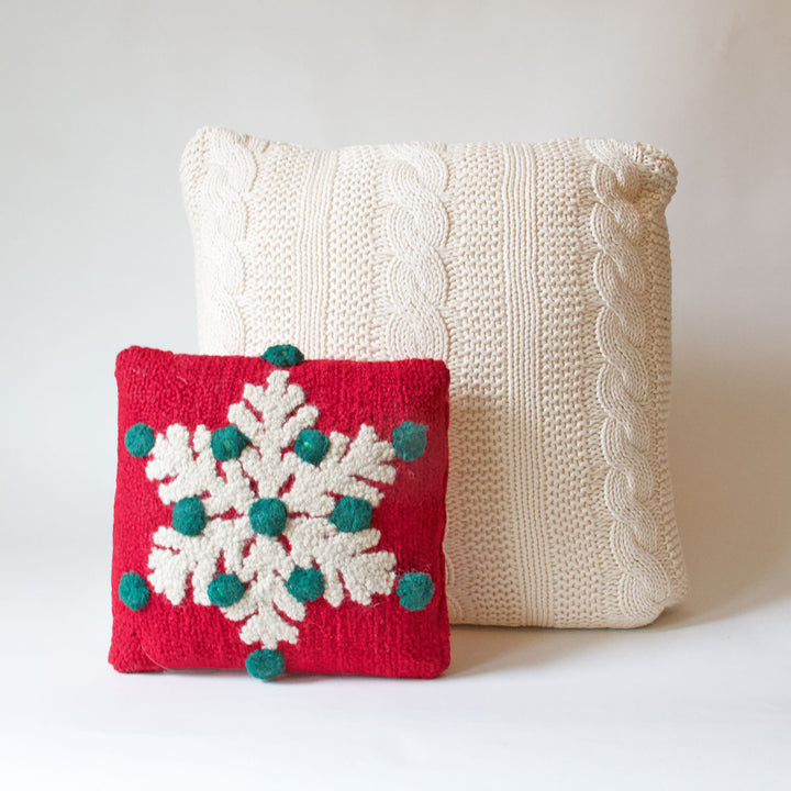 Ivory Cable Knit Pillow