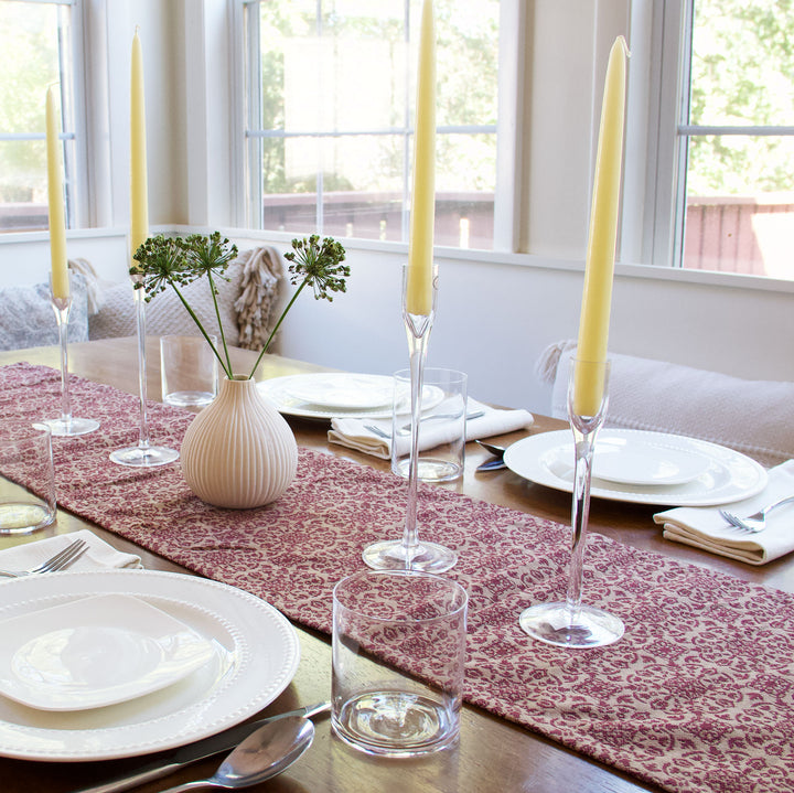 Jacquard Table Runner - Burgundy