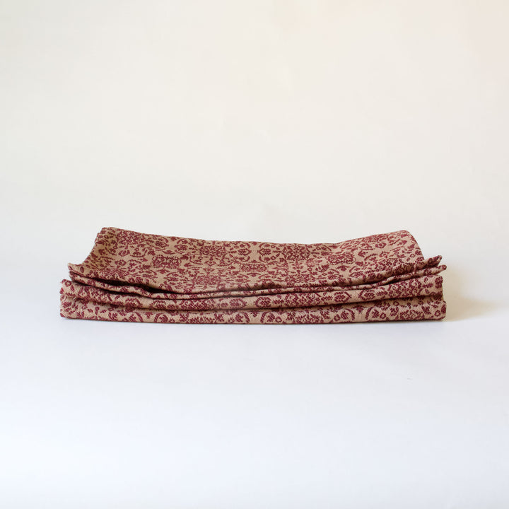 Jacquard Table Runner - Burgundy