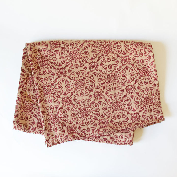 Jacquard Table Runner - Burgundy