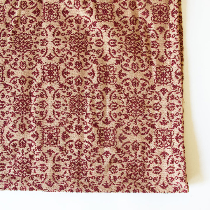 Jacquard Table Runner - Burgundy