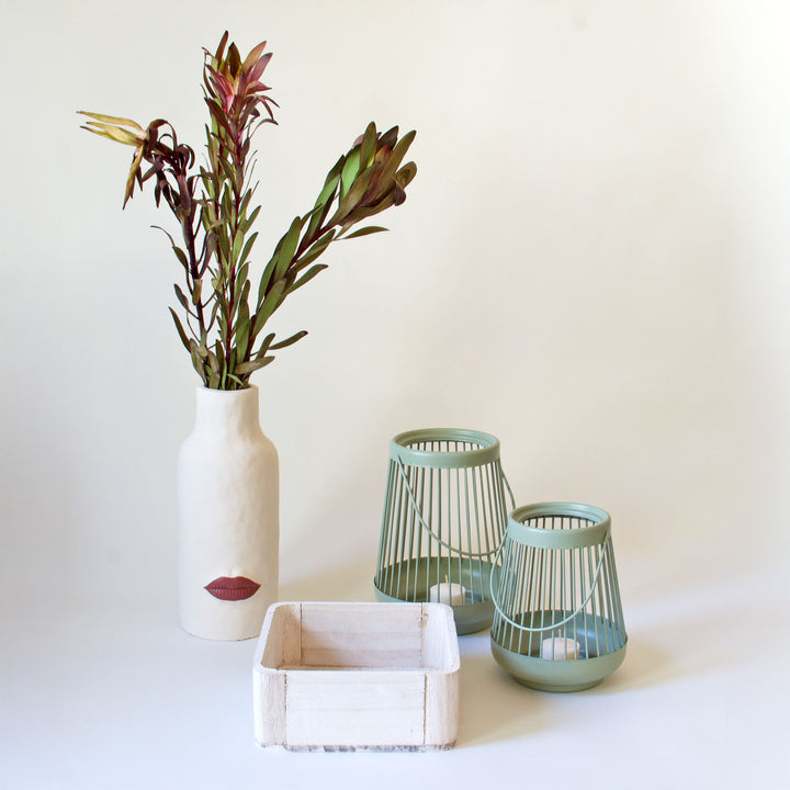 Spoke Metal Lantern - Green