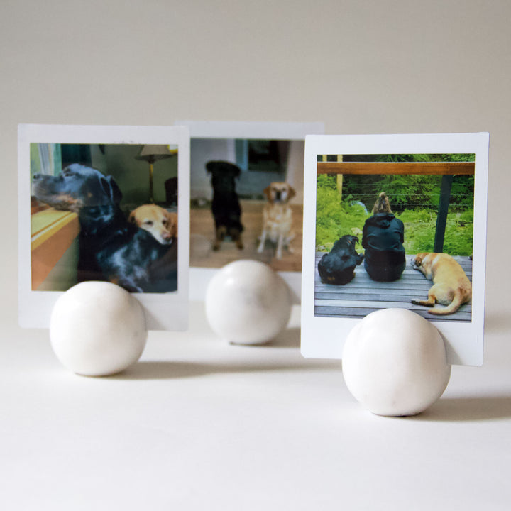Marble Round Place Card Holder
