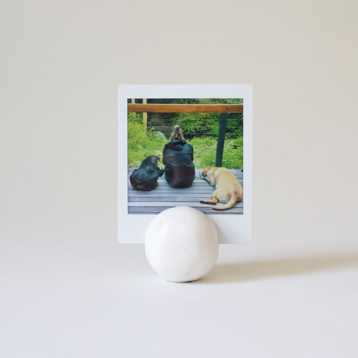 Marble Round Place Card Holder
