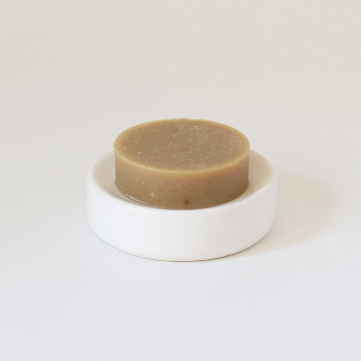 Minimalist Matte Round Stoneware Soap Dish