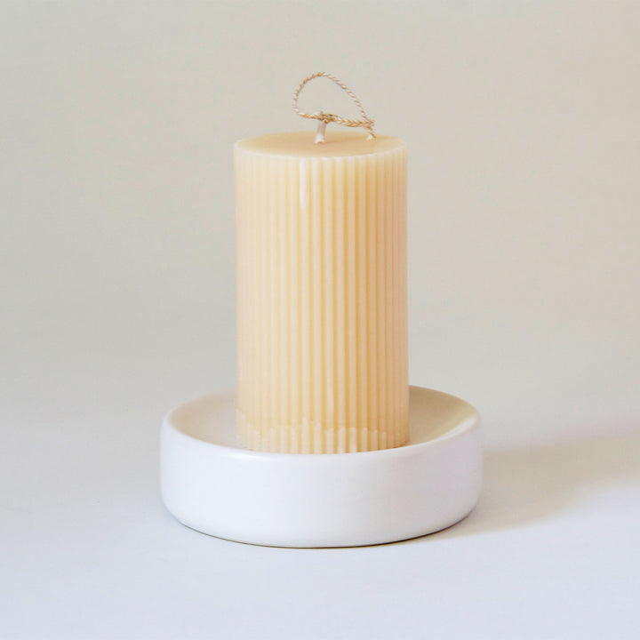 Minimalist Matte Round Stoneware Soap Dish