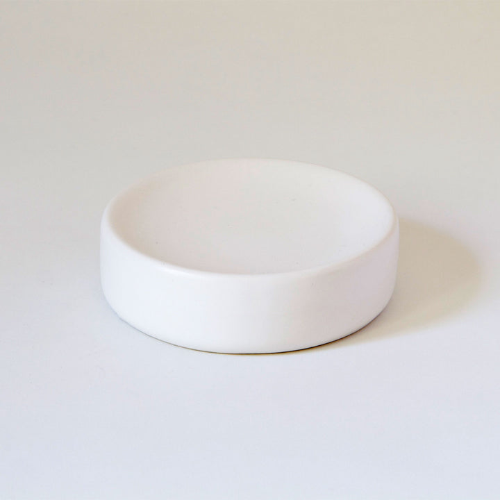 Minimalist Matte Round Stoneware Soap Dish